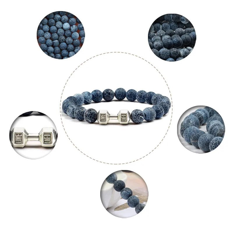 Weathering Beads Dumbbell Bracelet